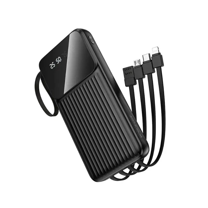 Повербанк BOROFONE BJ76 Smart з 4 кабелями (10000mAh) Чорний Повербанк BOROFONE BJ76 Smart з 4 кабелями (10000mAh) Чорний