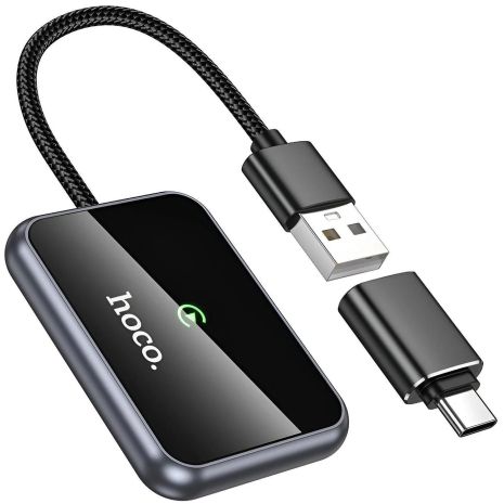 Автомобильный Carplay Hoco HU1 Черно-Серый Автомобильный Carplay Hoco HU1 Черно-Серый