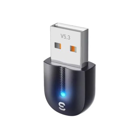 Адаптер Essager USB Bluetooth 5.3 Round Adapter Receiver Transmitter For PC Speaker Laptop soundbox Wireless Mouse Black