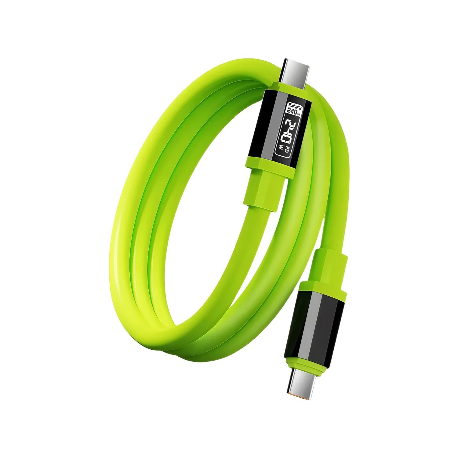 Кабель Type-C to Type-C 240W PD 5A 1m GREEN Кабель Type-C to Type-C 240W PD 5A 1m GREEN