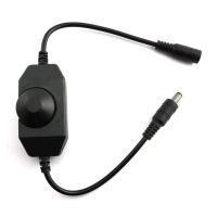 Диммер DC F to M (FM) 5.5- 2.1mm 12-24V 2A, с выключателем (On/Off) и регулировкой яркости, Black