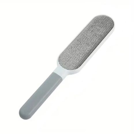 Щетка для чистки шерсти и текстильных поверхностей двухсторонняя многоразовая Grey-White