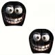 Чохол на підголівник автомобіля з принтом "Посмішка" комплект 2шт, Polyester, black