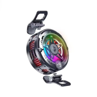 Кулер для смартфона K20 LED RGB полупроводниковый эффект Пельтье с магнитным и клипсовым креплением 15W Black