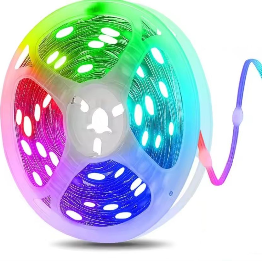 Светодиодная лента LED RGB Bluetooth гирлянда с эквалайзером на пульте управления и приложении 10м Светодиодная лента LED RGB Bluetooth гирлянда с эквалайзером на пульте управления и приложении 10м