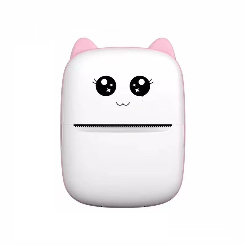 Мини-термопринтер Mini CAT BT универсальный (100x77mm) фотопленка 50mm 1200mAh Type-C Android/iOS Pink Мини-термопринтер Mini CAT BT универсальный (100x77mm) фотопленка 50mm 1200mAh Type-C Android/iOS Pink