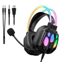 Навушники Onikuma wired gaming headphones X89 | 3.5mm + USB, RGB | black