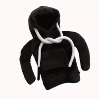 Чехол "мини-худи" для рычага КПП автомобиля универсальный 130mm Black-White