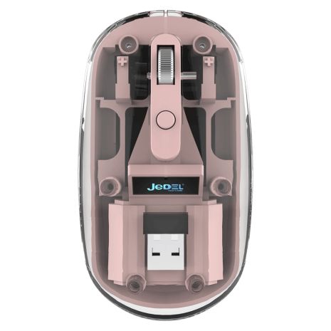 Бездротова миша Jedel WD131P transparent-pink