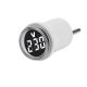 Вольтметр в розетку круглый (50-500V) EU LED мини WHITE