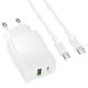 Сетевое Зарядное Устройство Borofone BAS76A 1USB-C/1USB PD/QC 30W+Type-C to Type-C Белый