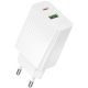 Сетевое Зарядное Устройство Borofone BAS76A 1USB-C/1USB PD/QC 30W Белый