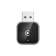 Адаптер беспроводной 2в1 для Apple Carplay/Android Auto USB/WIFI 5GHz/ Bluetooth 5.0 (C002KG) Black-grey