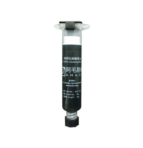 Ультрафиолетовый лак Amaoe M57-10CC маска для пайки, ремонта плат Black (24g)