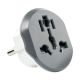Сетевой адаптер-переходник EU to UK/US/UA/SA 16A 100-250V ABS White-Gray