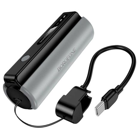 Повербанк BOROFONE BJ87 Star power bank with flashlight and cable 5000mAh |1Type-C, 2A| black