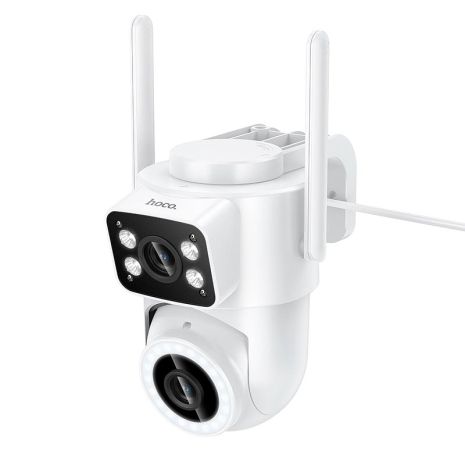 Камера видеонаблюдения HOCO D9 outdoor PTZ HD camera |Full HD 2MP, WiFi 2.4G, IP65| white