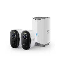 Камера видеонаблюдения Baseus Security N1 Outdoor Camera 2K 2-Cam Kit |145°, 16Gb eMMC (16TB Max), Color Night vision, IP67| white