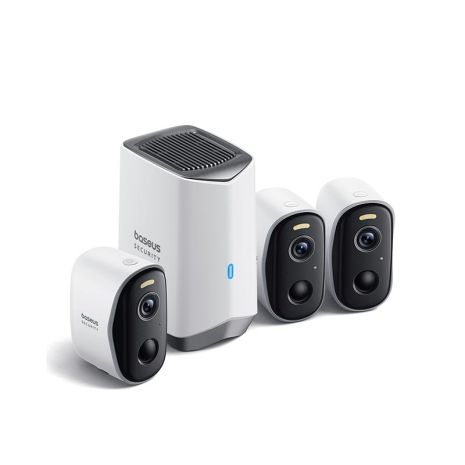Камера видеонаблюдения Baseus Security N1 Outdoor Camera 2K 3-Cam Kit |145°, 16Gb eMMC (16TB Max), Color Night vision, IP67| white