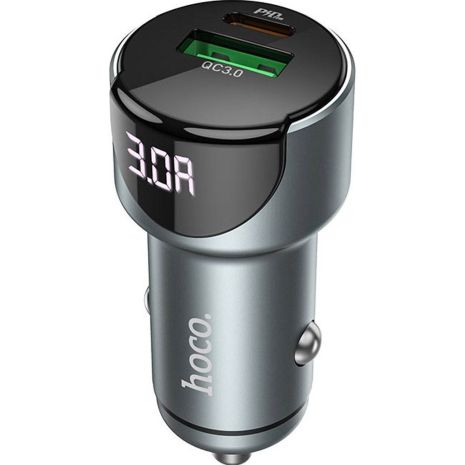 Авто Зарядное Устройство Hoco Z42 PD20W+QC 3.0 Серый
