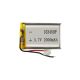 Аккумулятор 103450P универсальный с контроллером, 10 х 34 х 52 мм (2000 mAh)/ для MP5, видеокамер, GPS, Bluetooth колонок