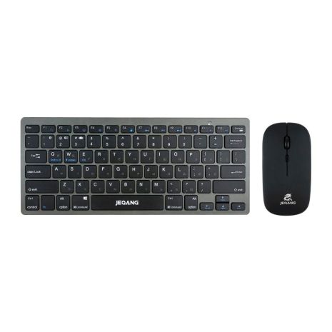Беспроводная Клавиатура и Мышь JEQANG JB-326 dual-mode, battery Серый