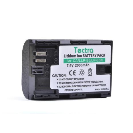 Аккумулятор для Canon LP-E6 Tectra 2000 mAh (EOS 5D3, 5D4, 70D, 7D, 7D2, 5D2, 6D, 60D, 80D)