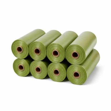 Пакеты для уборки за собакой 8 рулонов по 15 пакетов (120 пакетов) 30x22cm Green