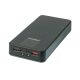Корпус Multi-powerbank ET6, под элементы 18650 до 6 шт, 22.5W, с фонарем, черный