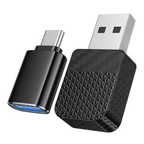 Адаптер автомобильный беспроводной Hoco HU3 CarPlay USB/ Type-C black