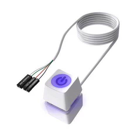 Виносна кнопка включення ПК NNBILI з LED підсвічуванням, JFP1 Power switch interface (KW1) 2m White