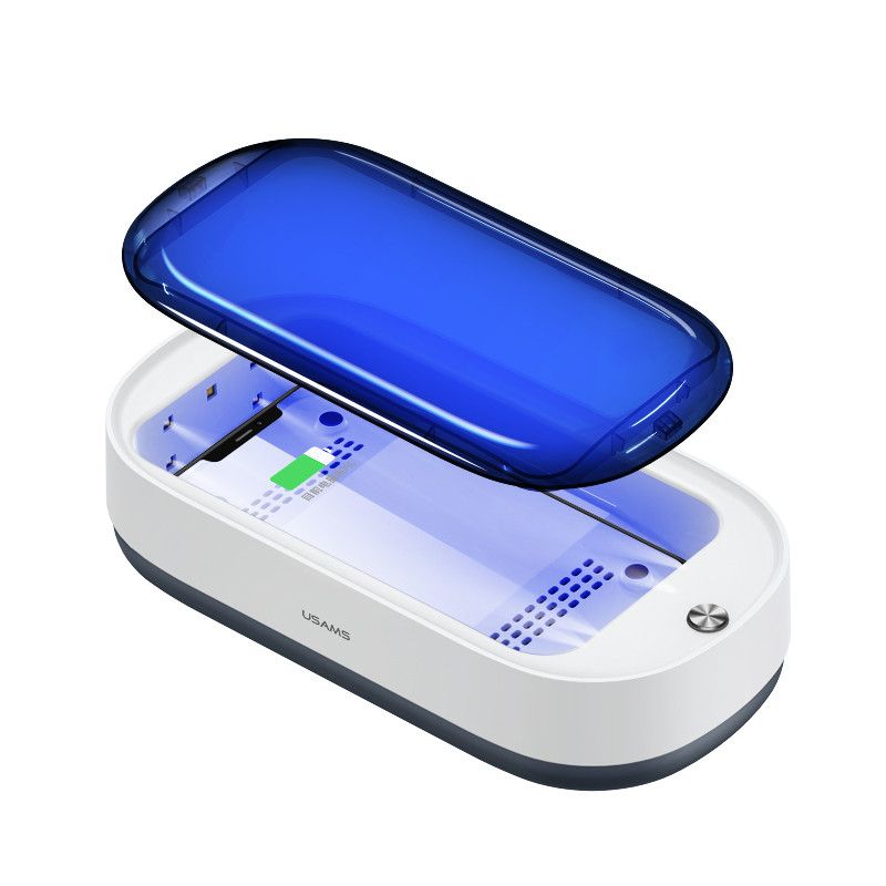 Універсальний дезінфектор USAMS US-ZB151 Multi-function Ultraviolet Sterilizer With Wireless | 15W | white Універсальний дезінфектор USAMS US-ZB151 Multi-function Ultraviolet Sterilizer With Wireless | 15W | white