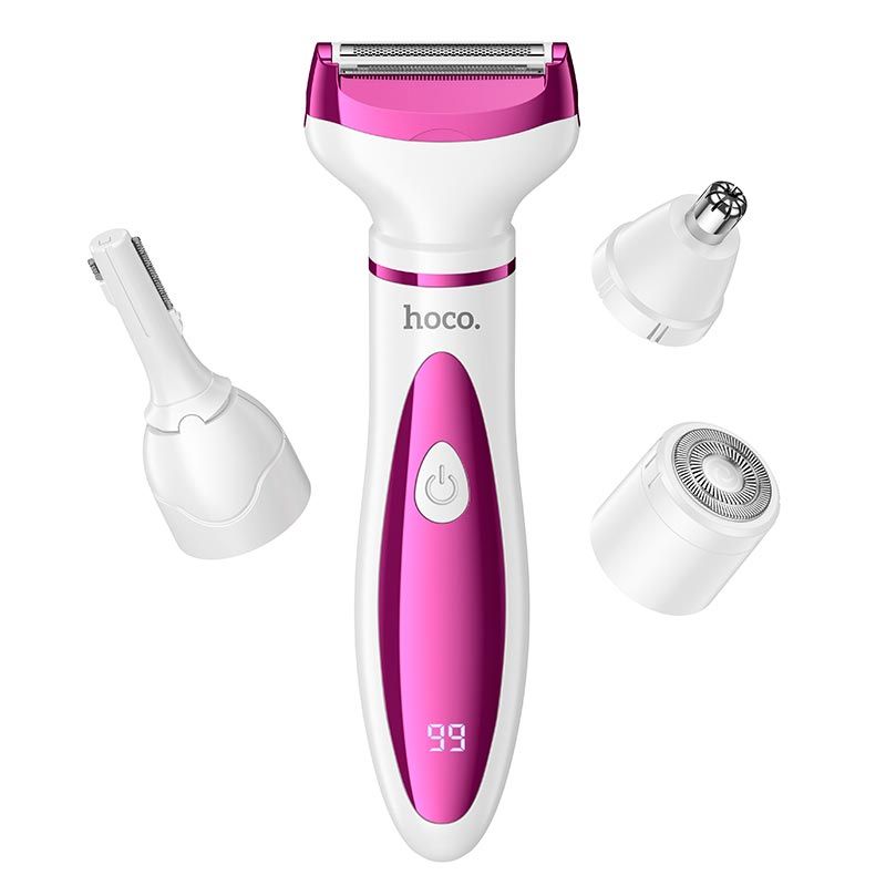 Тример-шейвер HOCO 4-in-1 ladies trimmer and shaver HP80 | 80 min | rose-red Тример-шейвер HOCO 4-in-1 ladies trimmer and shaver HP80 | 80 min | rose-red