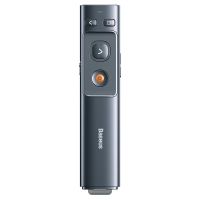 Умная указка Baseus Orange Dot Wireless Presenter (Red Laser) |100m, USB/Type-C Receiver| (battery version) grey Умная указка Baseus Orange Dot Wireless Presenter (Red Laser) |100m, USB/Type-C Receiver| (battery version) grey