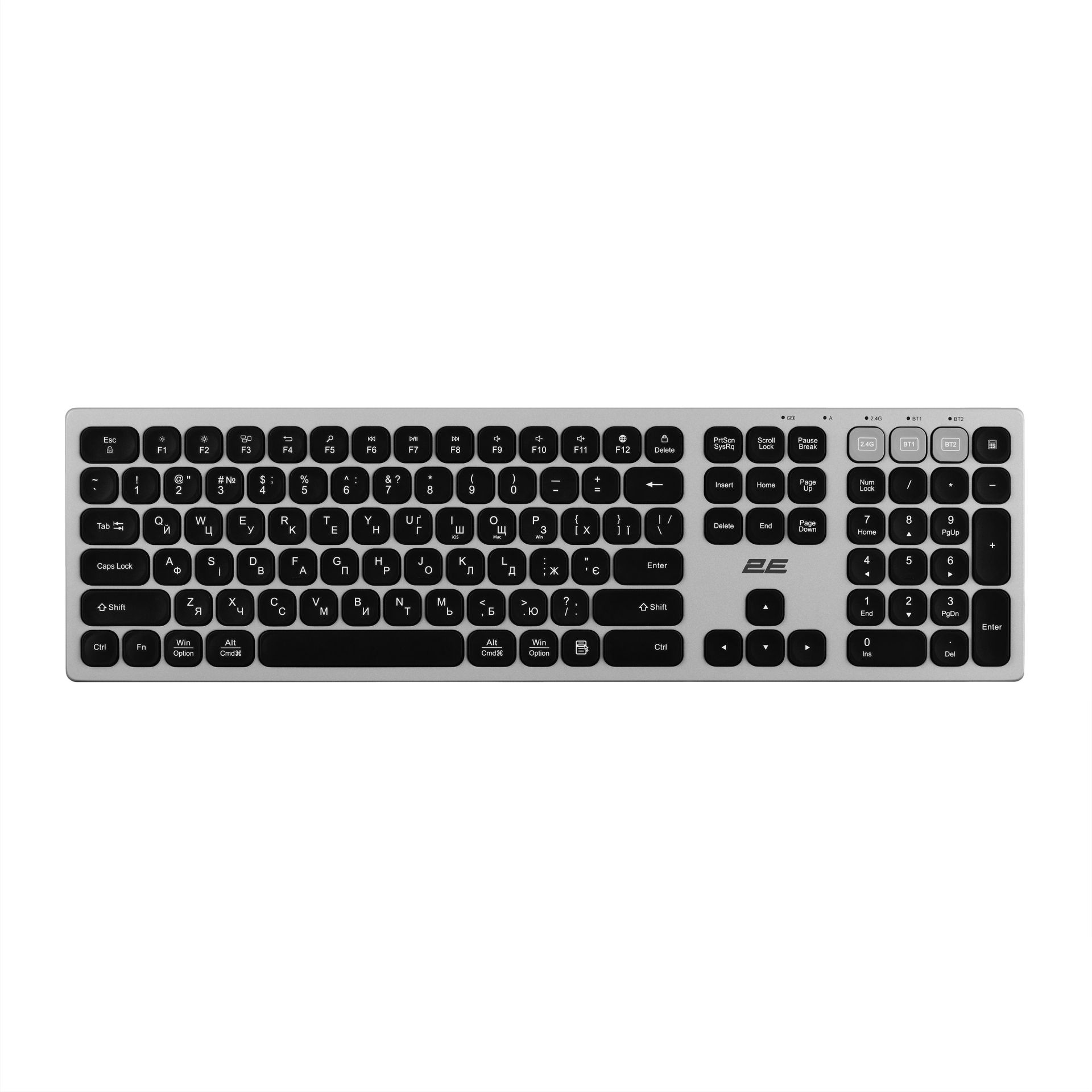 Клавіатура Бездротова 2E KS270 black UA UCRF Клавіатура Бездротова 2E KS270 black UA UCRF