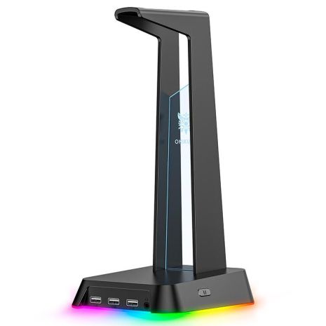 Тримач навушників Onikuma RGB Gaming ST-2 | 3USB, AUX | black