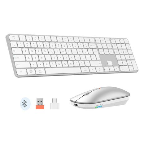 Набор Meetion Wireless Combo ikey C230 2-in-1 (keyboard+mouse) |BT/2.4G| (UA/ru/EN Layouts) silver