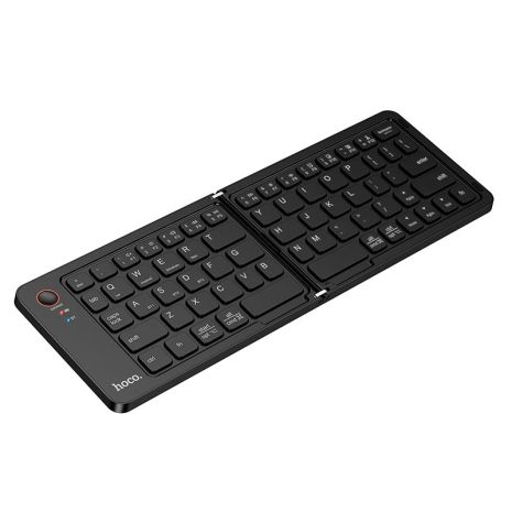 Клавіатура HOCO Proficient mini folding wireless keyboard GM71 (english version) |67 Keys, BT5.2| black Клавіатура HOCO Proficient mini folding wireless keyboard GM71 (english version) |67 Keys, BT5.2| black