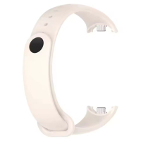 Ремешок Metall-Silicone с металлическим креплением для Xiaomi Mi Band 8/8 NFC, Mi Band 9, Mi Band 10 Original Design Ivory White