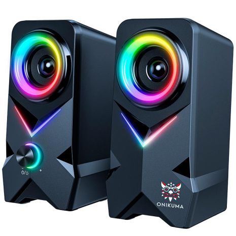 Акустика для ПК Onikuma L2 RGB 10W, BT/AUX/USB| black Акустика для ПК Onikuma L2 RGB 10W, BT/AUX/USB| black