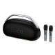 Акустика-караоке HOCO Melody portable BT speaker HT2 BT5.4/USB/TF/AUX, TWS, DSP, 300W, 8h| black