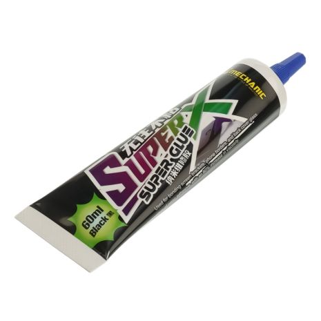 Клей силиконовый Mechanic Super X, чёрный, 60ml, в тюбике с дозатором, быстросохнущий