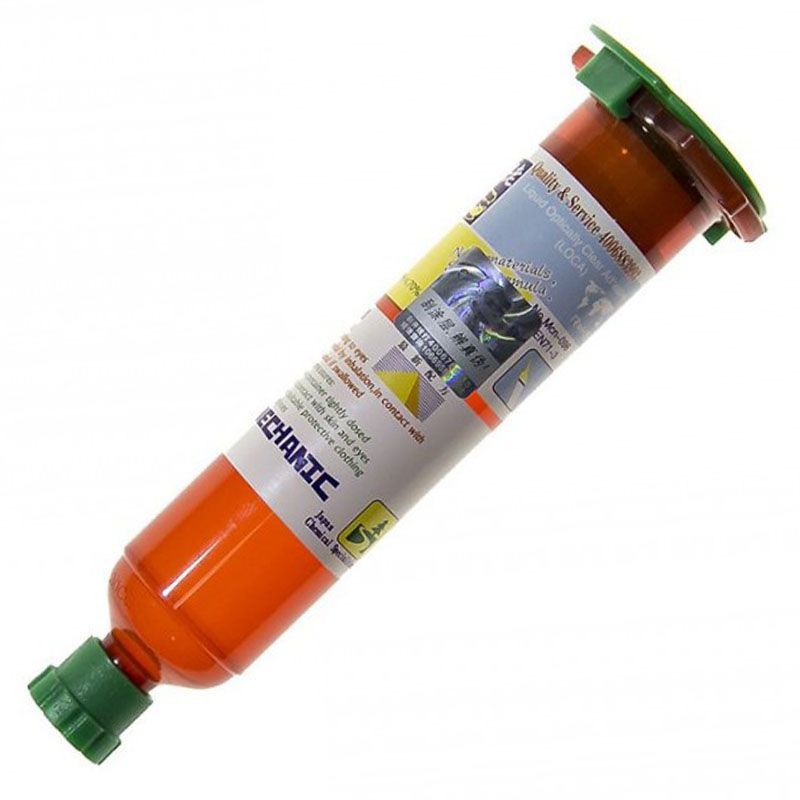 Клей ультрафиолетовый LOCA Mechanic TP-2500 для ремонта дисплеев / в шприце 30G Клей ультрафиолетовый LOCA Mechanic TP-2500 для ремонта дисплеев / в шприце 30G
