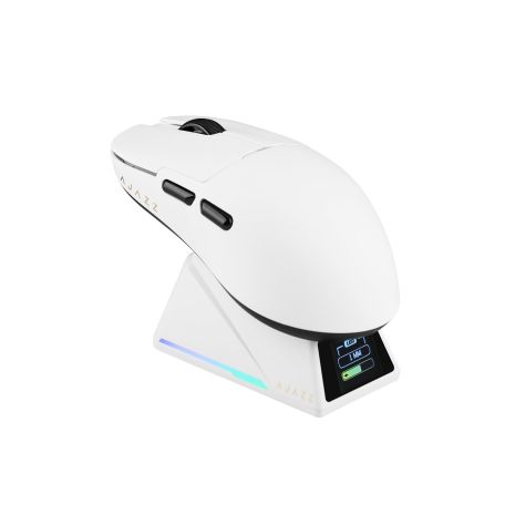 Мышь беспроводная игровая Ajazz AJ159PRO -3 Mod-White-3395-8K Charging Dock