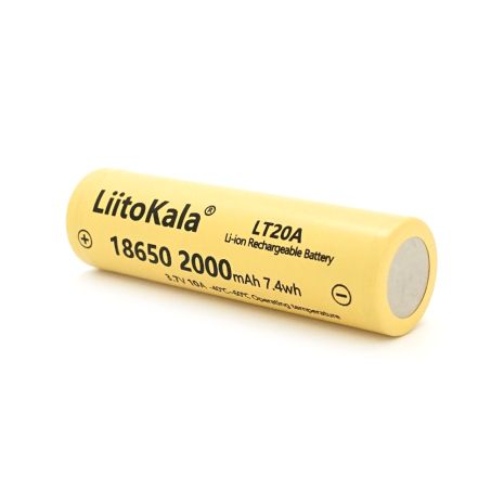 Аккумулятор LiitiKala LT20A 18650 2000 mAh 3.7V Flat Yellow