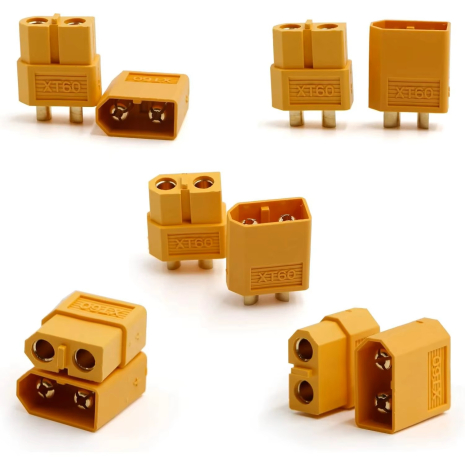 Набір конекторів XT60-Male + XT60-Female комплект 5шт Yellow