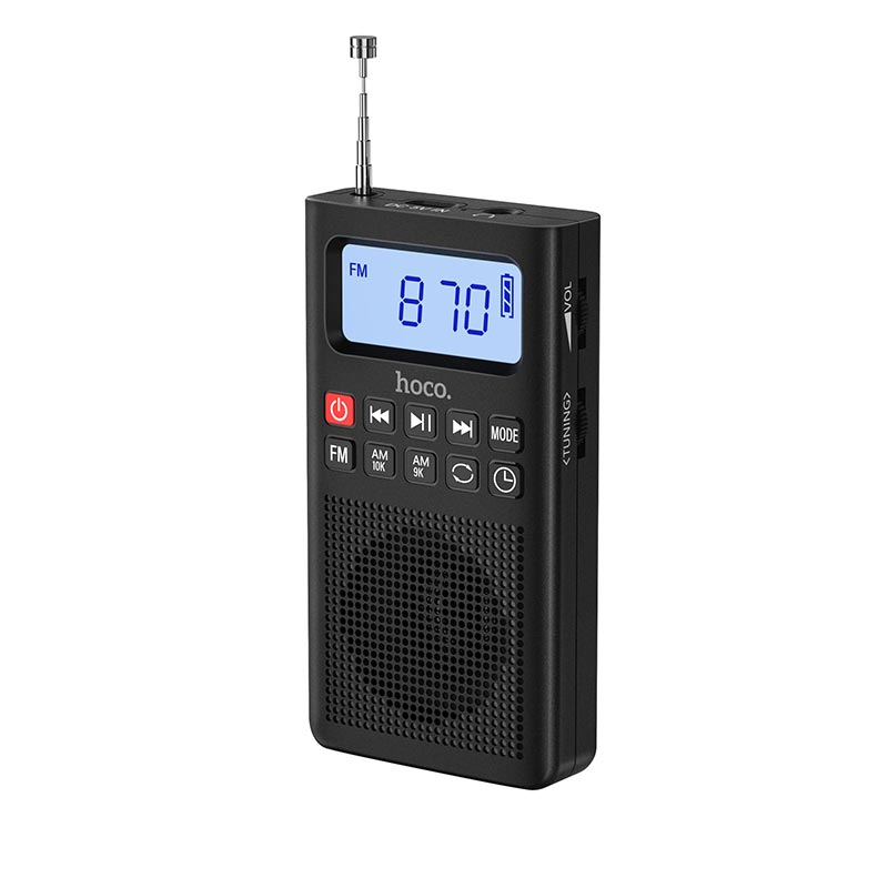 Портативный радиоприемник HOCO Portable radio HI51 |BT5.3/TF/FM/AM/AUX, 2.5-3.5h| black Портативный радиоприемник HOCO Portable radio HI51 |BT5.3/TF/FM/AM/AUX, 2.5-3.5h| black