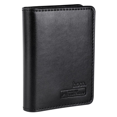 Поисковый трекер HOCO Tiger smart anti-lost card holder E91F (wireless charging model) |Apple Find My, 3 month| black