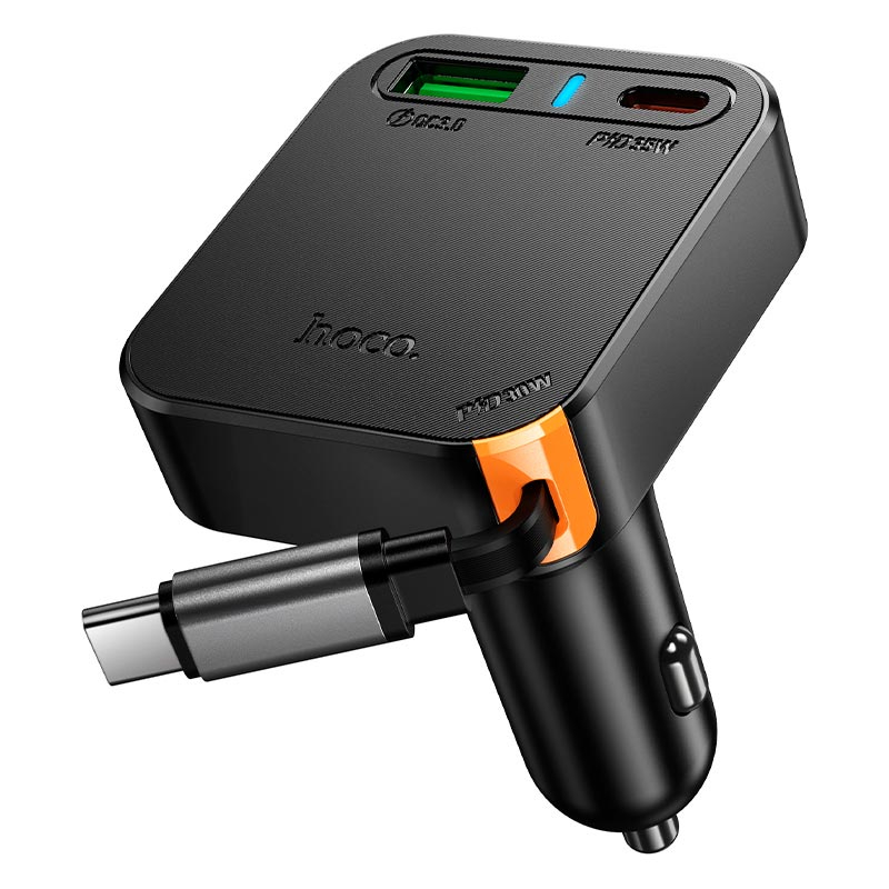 Зарядний пристрій Hoco NZ18 USB/ Type-C PD 65W з кабелем Type-C black Зарядний пристрій Hoco NZ18 USB/ Type-C PD 65W з кабелем Type-C black