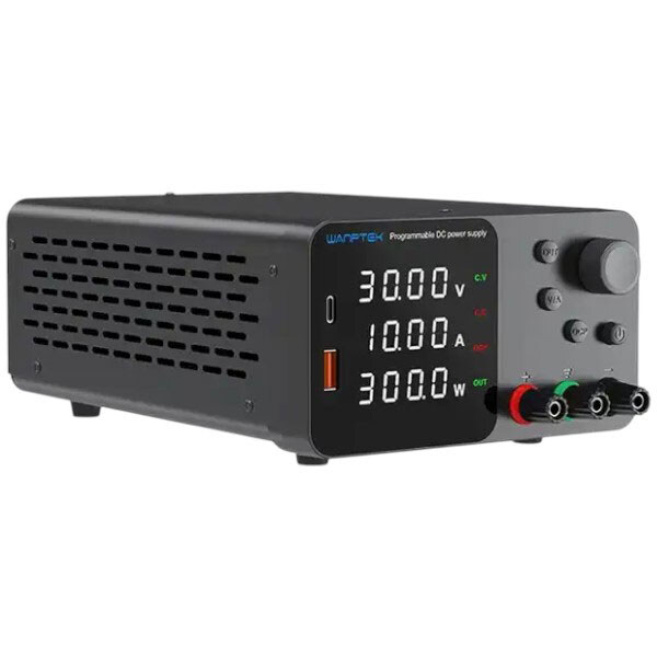 Блок питания лабораторный Wanptek TPS3010, 30V, 10A, импульсный, с цифровой индикацией (V/A/W), USB A/ Type-C Блок питания лабораторный Wanptek TPS3010, 30V, 10A, импульсный, с цифровой индикацией (V/A/W), USB A/ Type-C